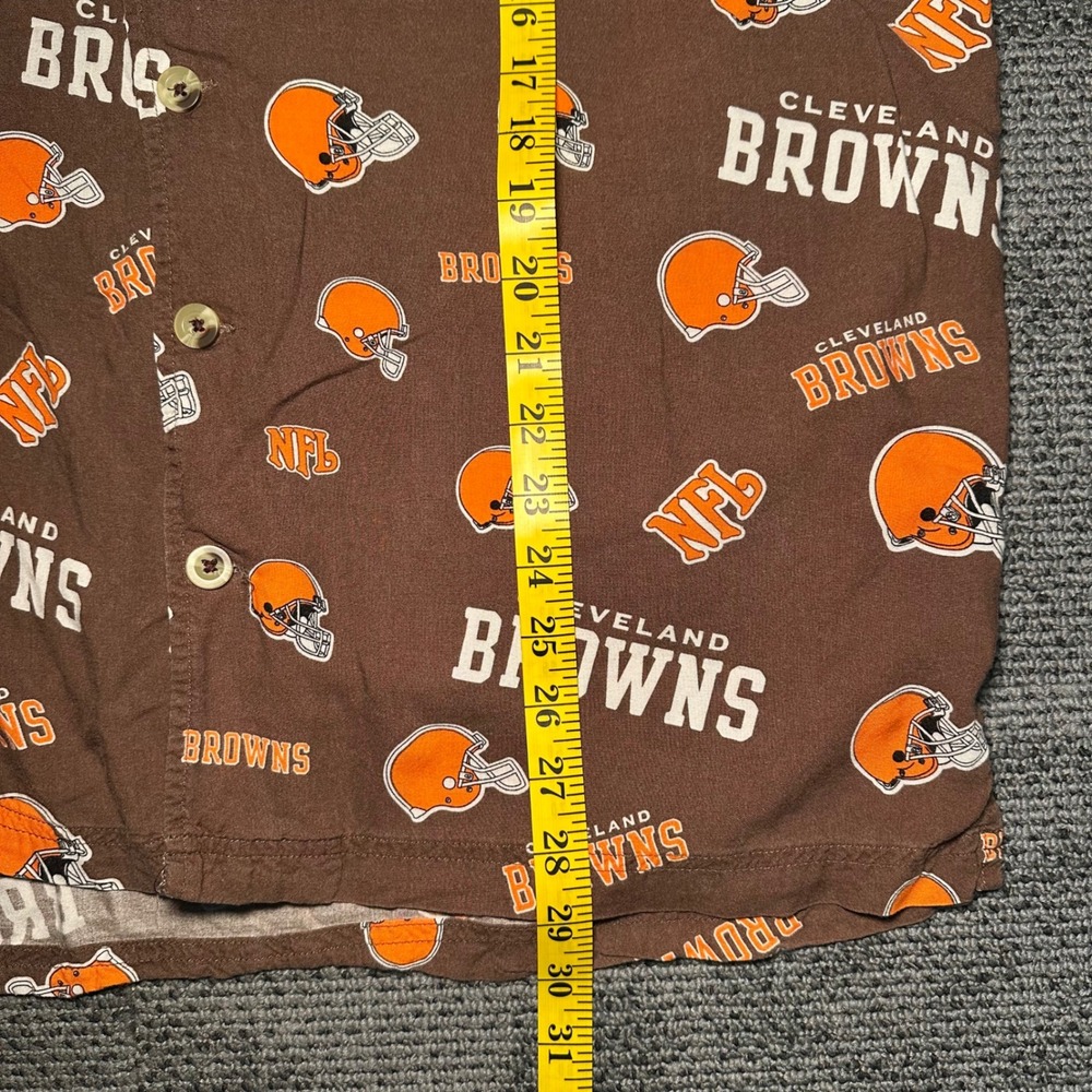 Vintage NFL Cleveland Browns All Over Print Button Down Shirt Mens Large DB70 - Picture 4 of 7